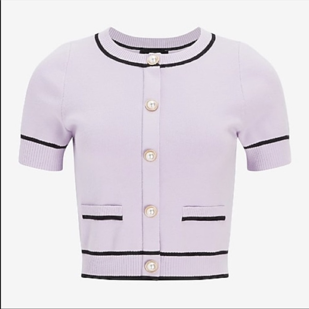 Express Short Sleeve Crop Cardigan
